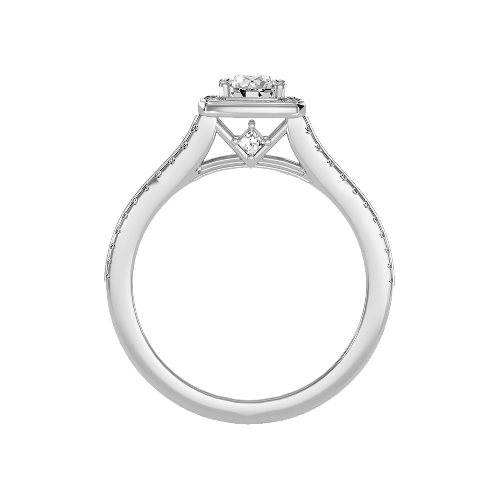Elated Halo Ring In 925 Sterling Silver - Eight