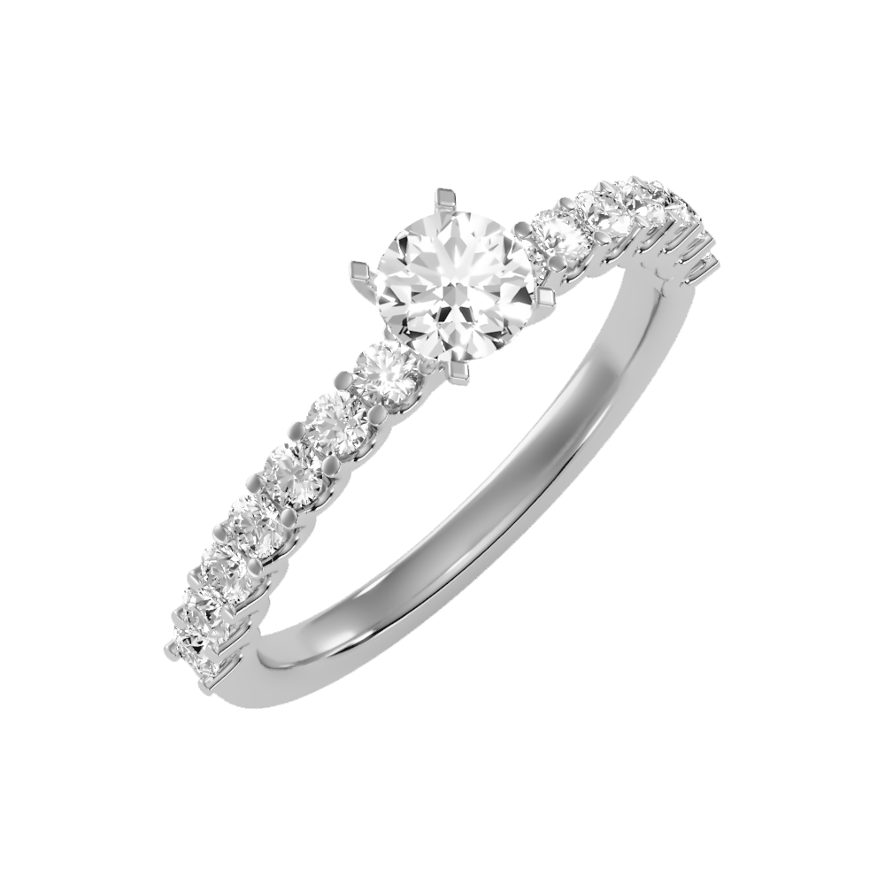 Electric Solitaire Ring In 925 Sterling Silver - One