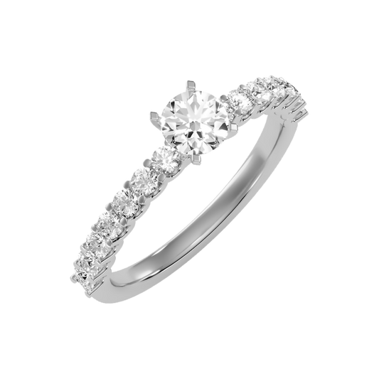 Electric Solitaire Ring In 925 Sterling Silver - One