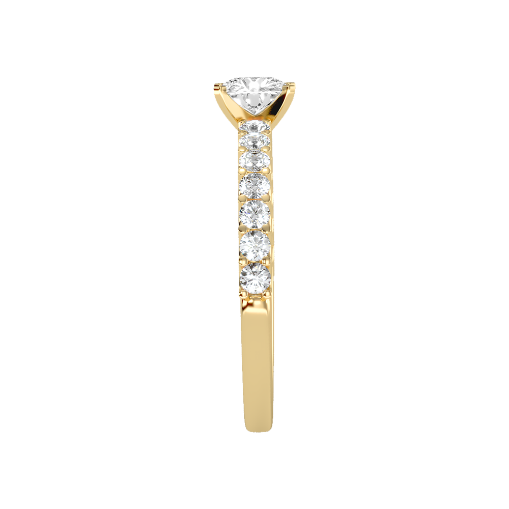 Electric Solitaire Ring In 925 Sterling Silver - Eleven