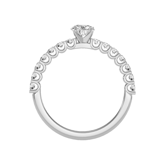 Electric Solitaire Ring In 925 Sterling Silver - Two