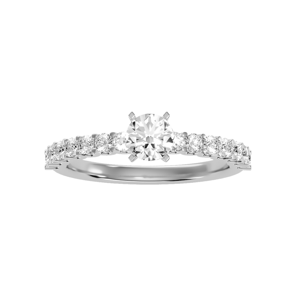 Electric Solitaire Ring In 925 Sterling Silver - Three