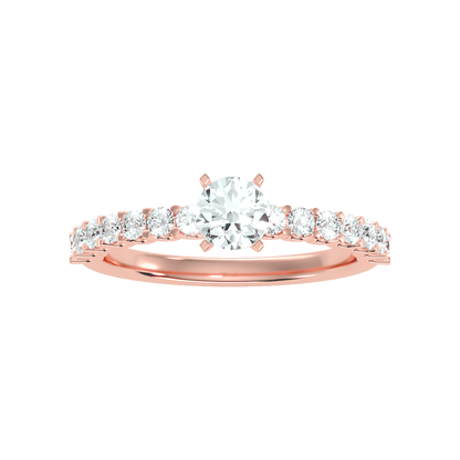 Electric Solitaire Ring In 925 Sterling Silver - Seven