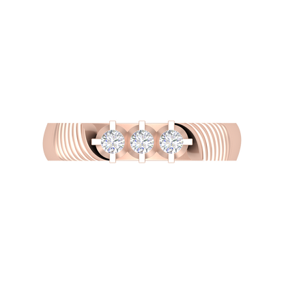 Elegant Essence Tri Stone Men's Ring - Two