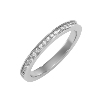 Elegant Half Eternity Wedding Band - One