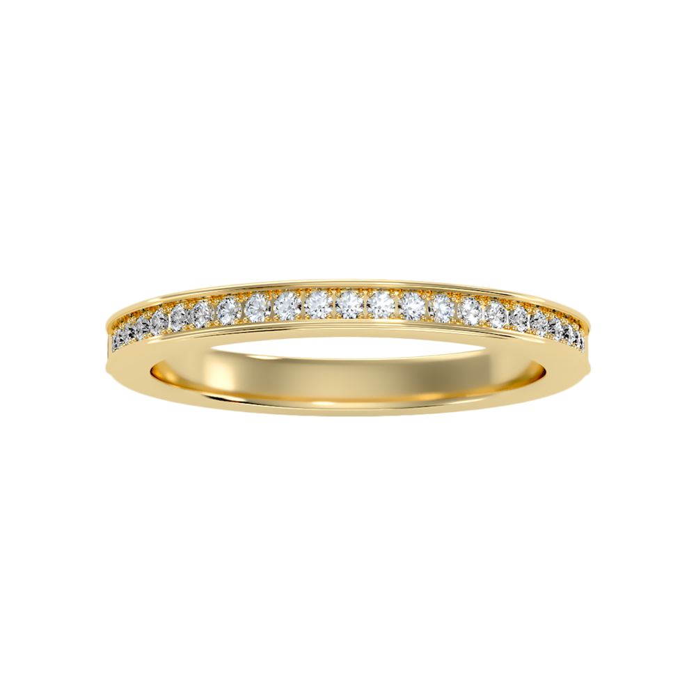 Elegant Half Eternity Wedding Band - Ten