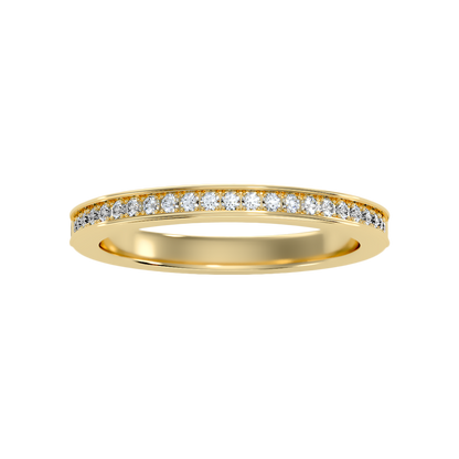 Elegant Half Eternity Wedding Band - Ten