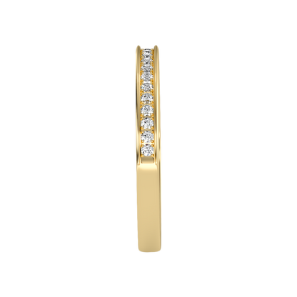 Elegant Half Eternity Wedding Band In 925 Sterling Silver - Eleven