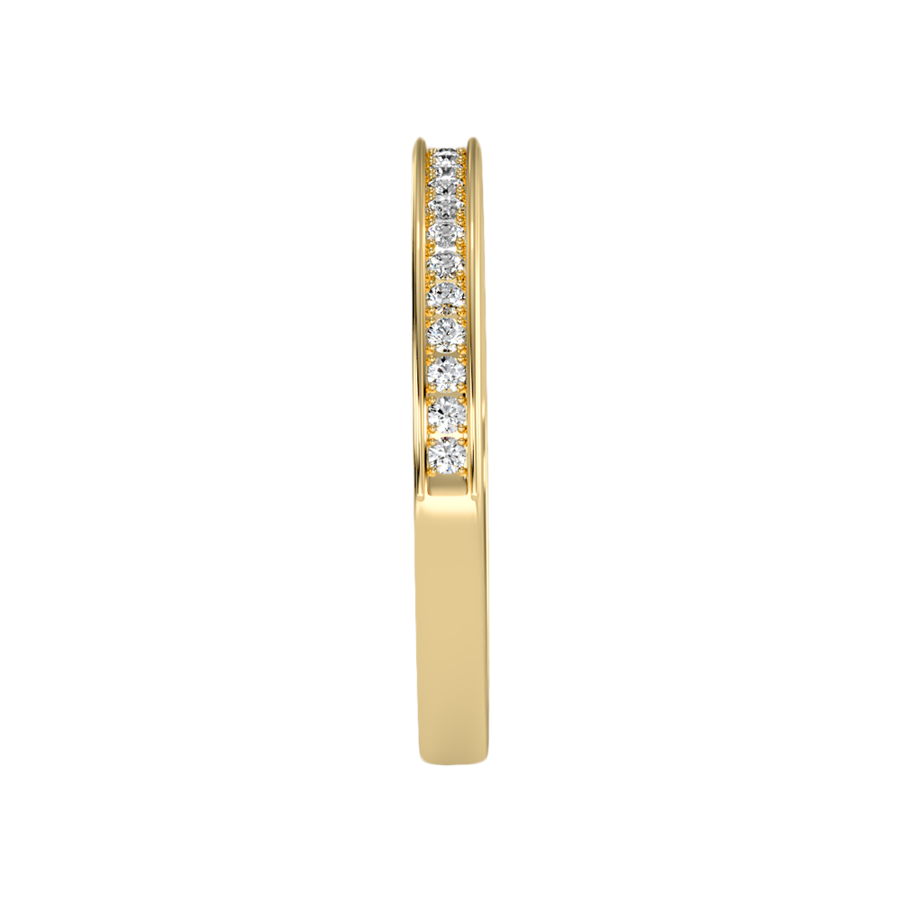 Elegant Half Eternity Wedding Band - Eleven