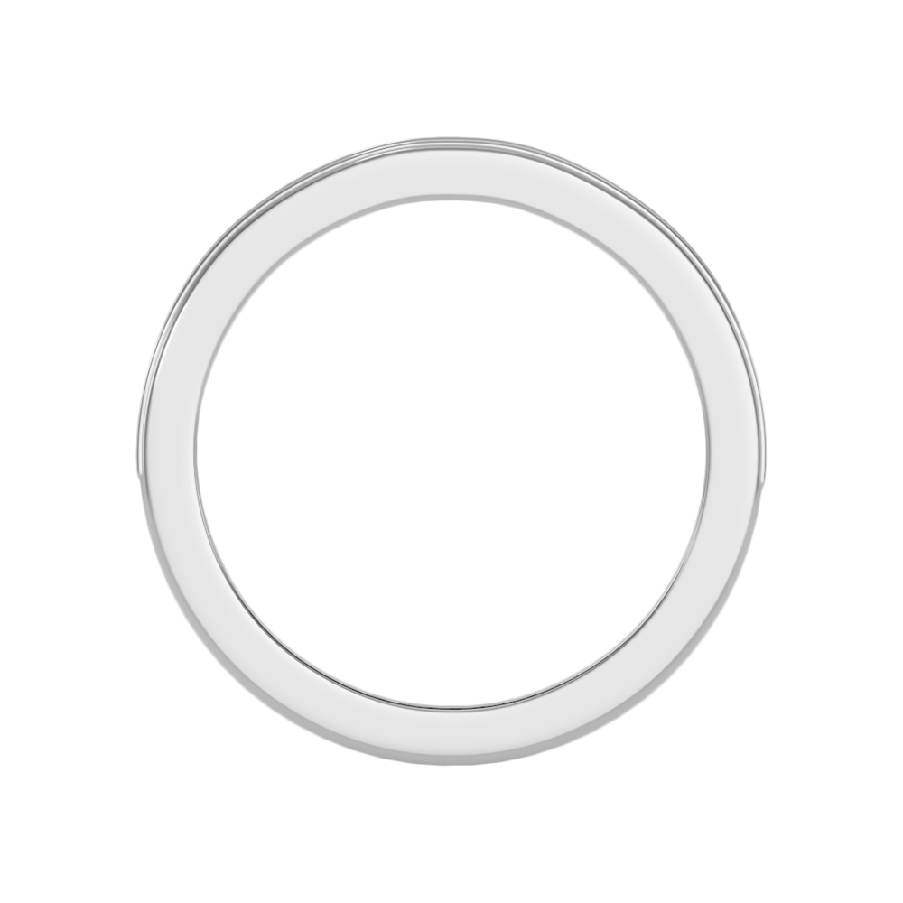 Elegant Half Eternity Wedding Band In 925 Sterling Silver - Two