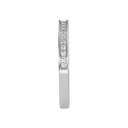 Elegant Half Eternity Wedding Band In 925 Sterling Silver - Four