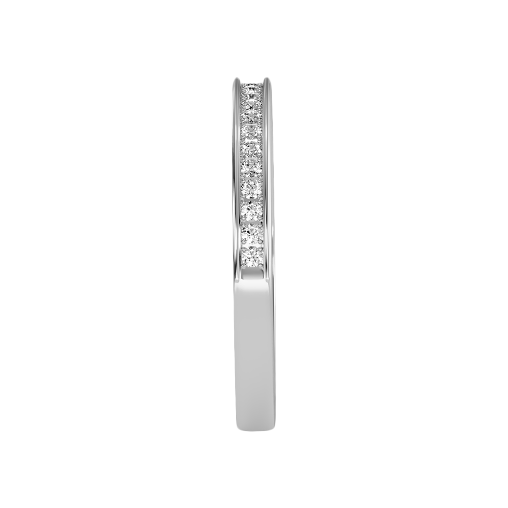Elegant Half Eternity Wedding Band - Four