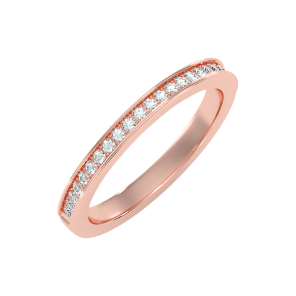 Elegant Half Eternity Wedding Band In 925 Sterling Silver - Five