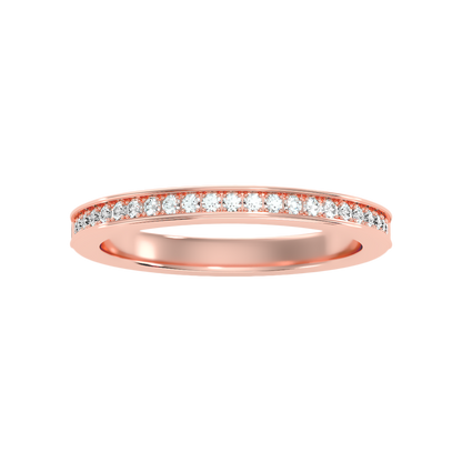 Elegant Half Eternity Wedding Band - Six