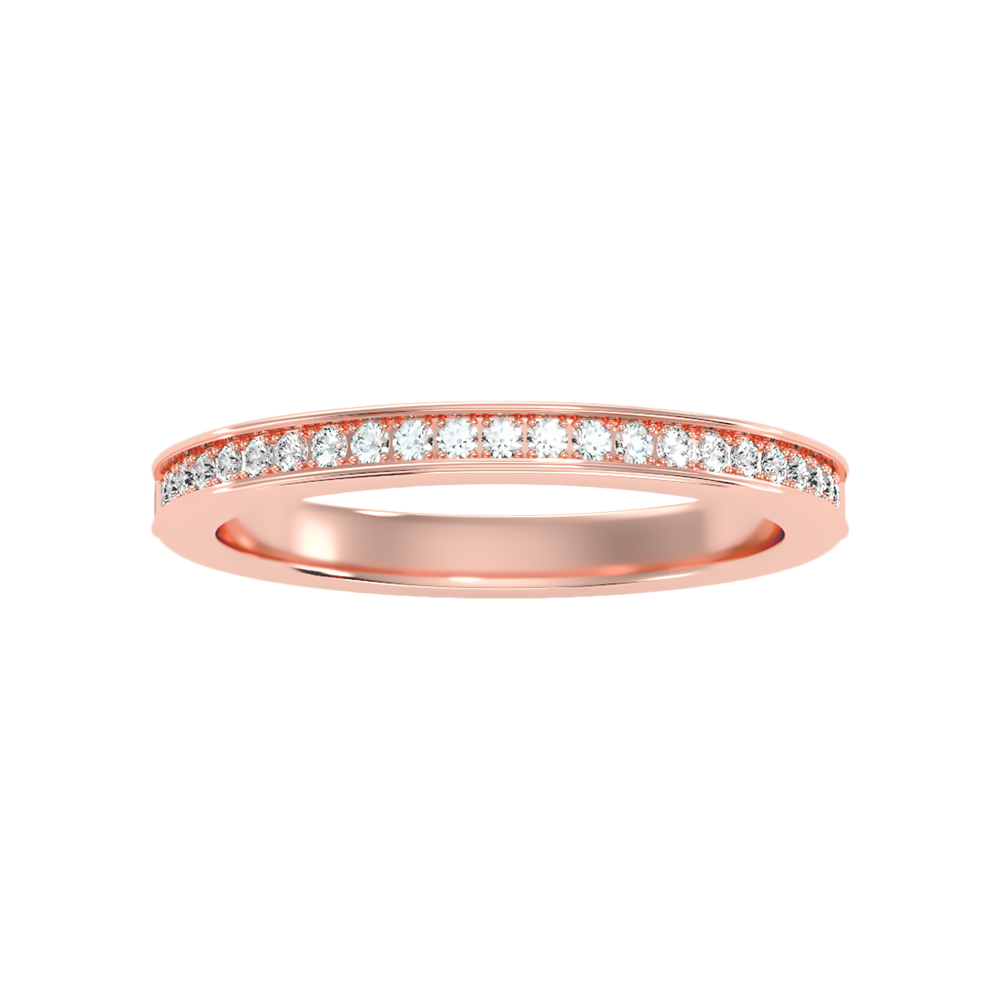 Elegant Half Eternity Wedding Band In 925 Sterling Silver - Six