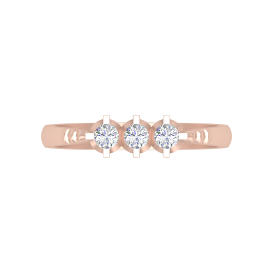 Elegant Layers Tri Stone Ring - Two