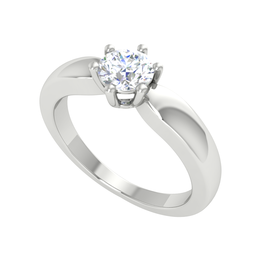 Elegant Loop Solitaire Ring - One
