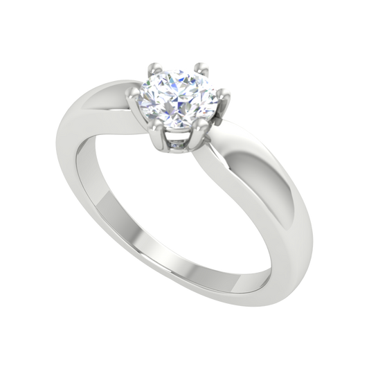 Elegant Loop Solitaire Ring - One