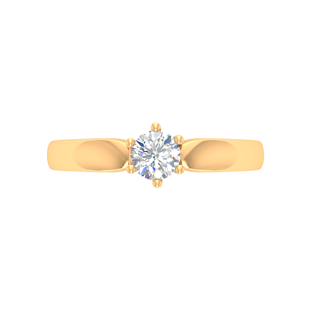 Elegant Loop Solitaire Ring In 925 Sterling Silver - Ten