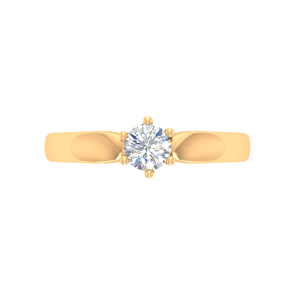 Elegant Loop Solitaire Ring - Ten
