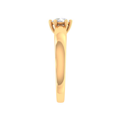 Elegant Loop Solitaire Ring - Eleven