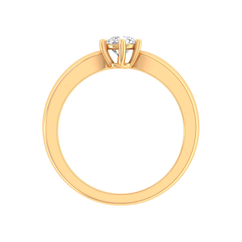 Elegant Loop Solitaire Ring In 925 Sterling Silver - Twelve