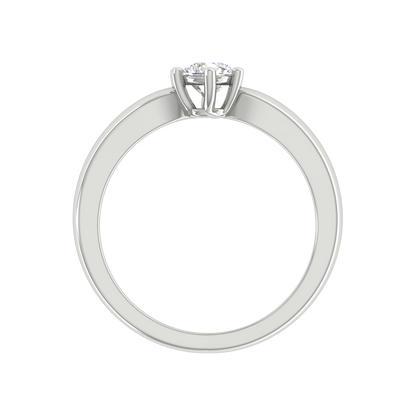 Elegant Loop Solitaire Ring In 925 Sterling Silver - Three