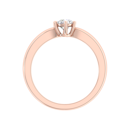 Elegant Loop Solitaire Ring In 925 Sterling Silver - Seven