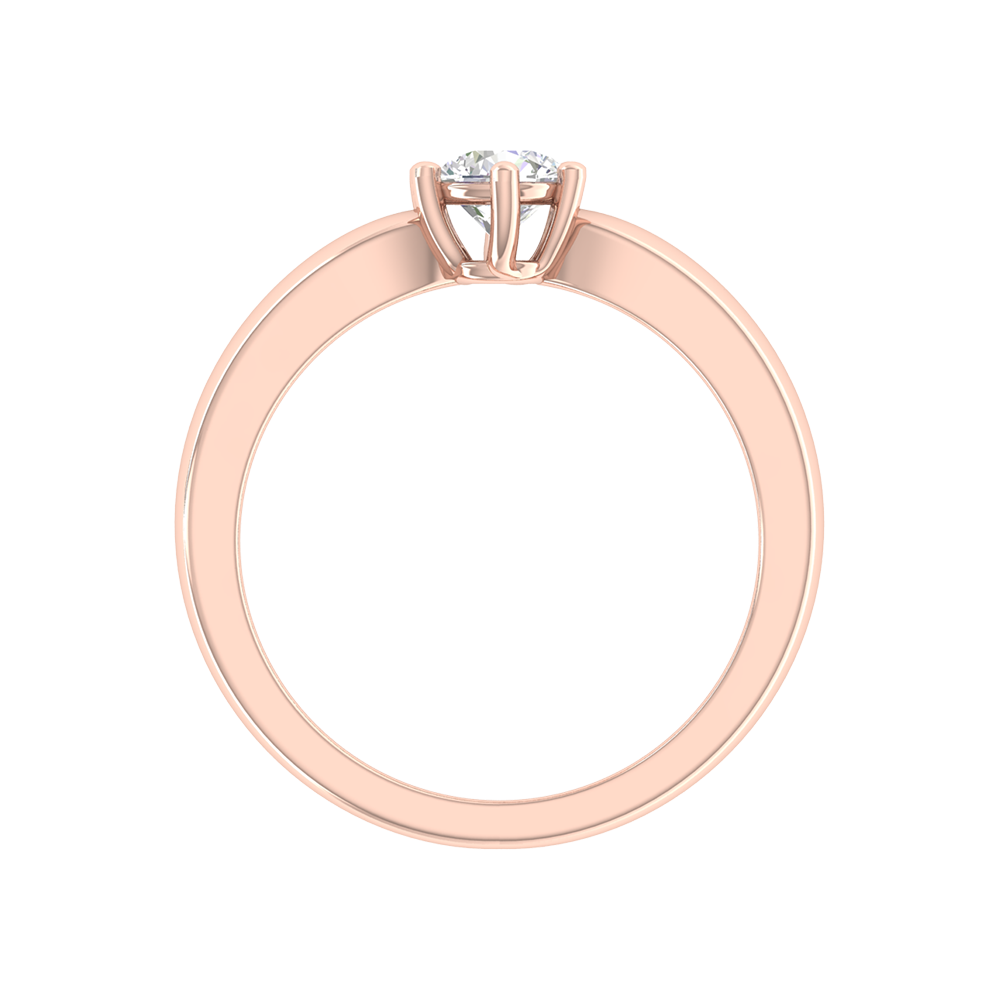 Elegant Loop Solitaire Ring - Seven
