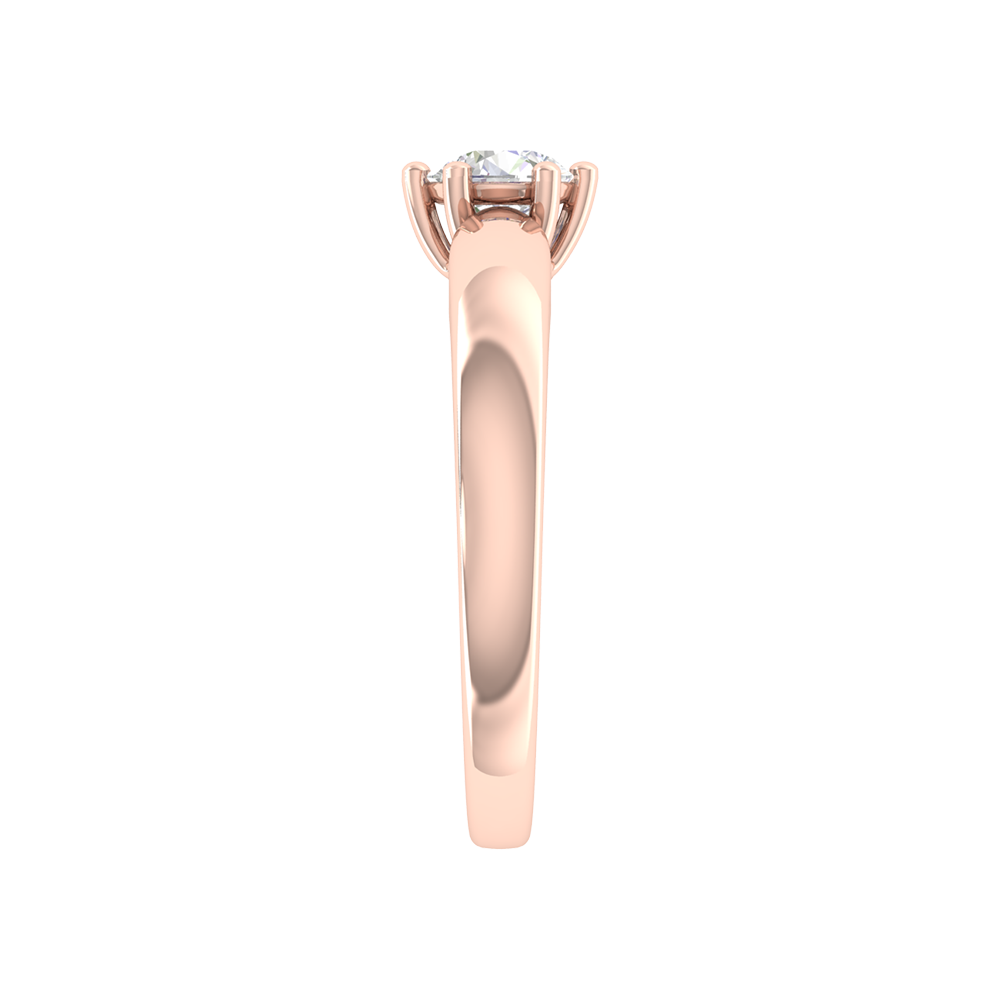 Elegant Loop Solitaire Ring - Eight