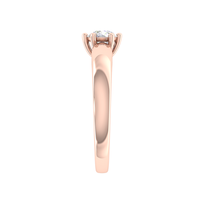 Elegant Loop Solitaire Ring - Eight