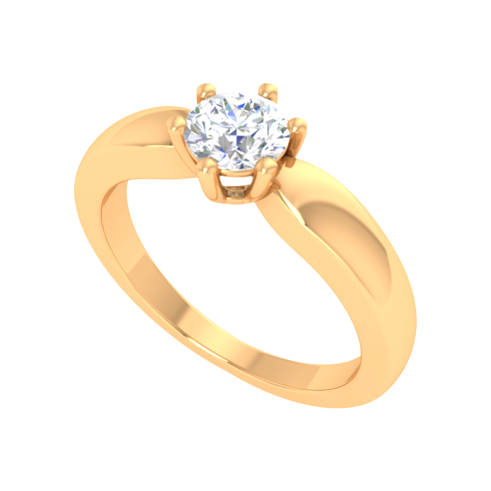 Elegant Loop Solitaire Ring In 925 Sterling Silver - Nine