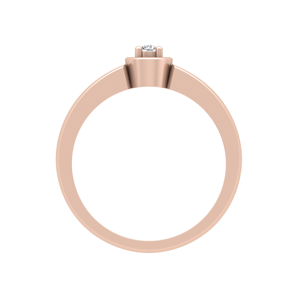 Elegant Ring Single Stone Ring - Four