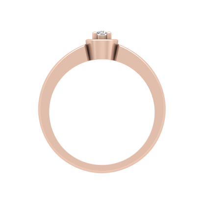 Elegant Ring Single Stone Ring - Four