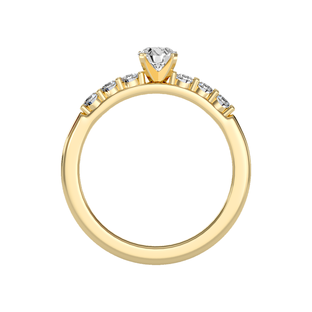 Elevated Solitaire Ring In 925 Sterling Silver - Twelve