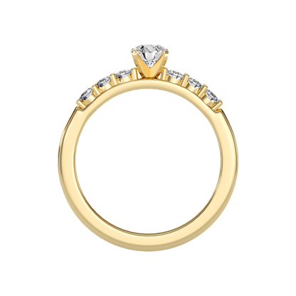 Elevated Solitaire Ring In 925 Sterling Silver - Twelve