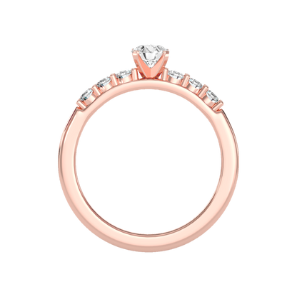 Elevated Solitaire Ring In 925 Sterling Silver - Six