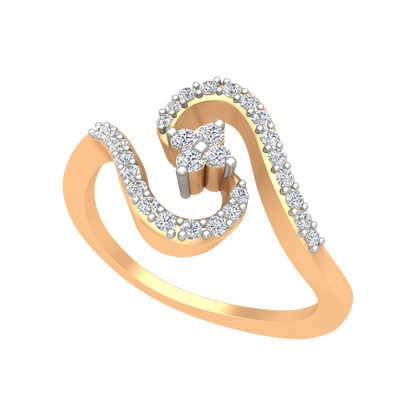 Elish Diamond Ring In 925 Sterling Silver - Ten