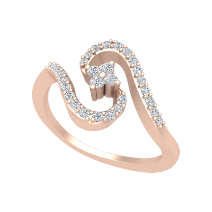 Elish Diamond Ring In 925 Sterling Silver - Six