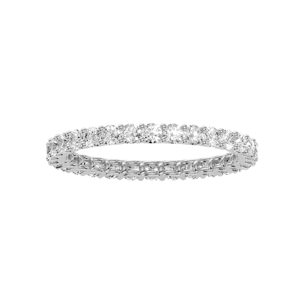 Elite Eternity Band In 925 Sterling Silver - Three
