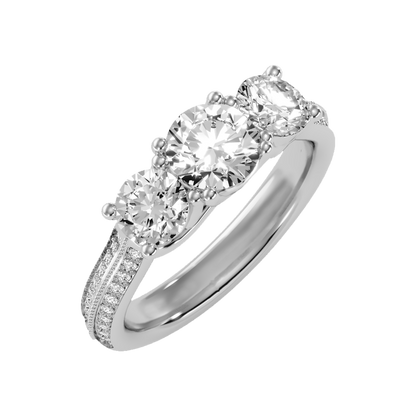 Elite Halo Solitaire Ring - One