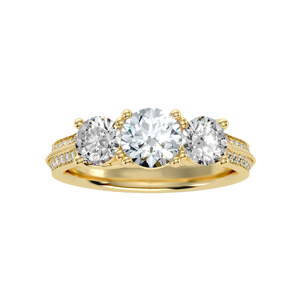 Elite Halo Solitaire Ring In 925 Sterling Silver - Ten