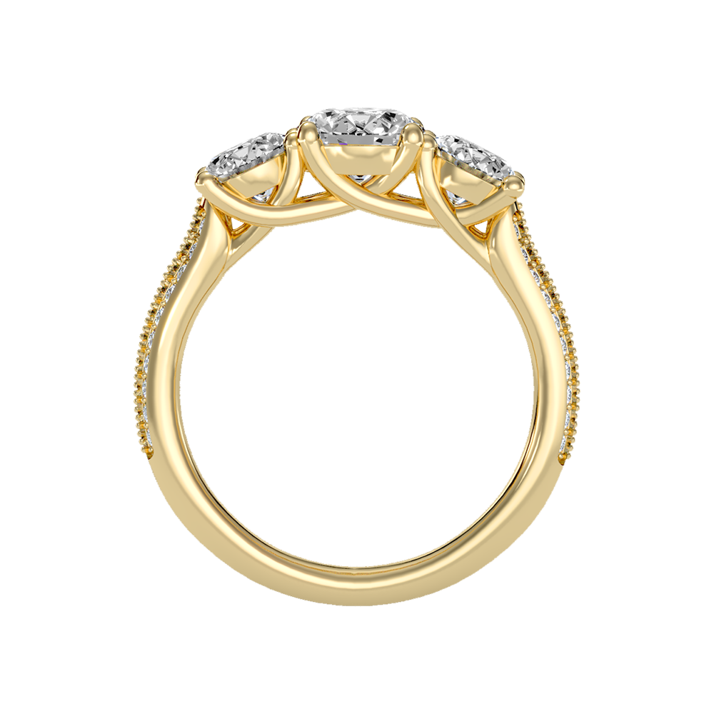 Elite Halo Solitaire Ring In 925 Sterling Silver - Twelve