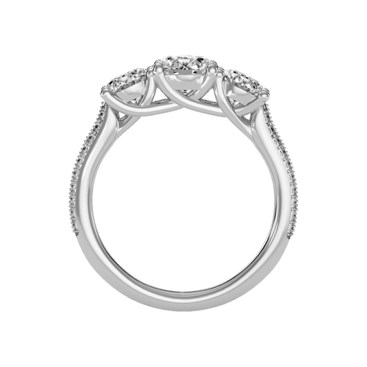 Elite Halo Solitaire Ring - Two