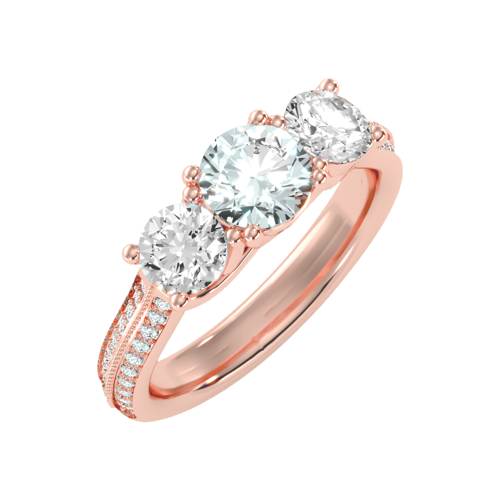 Elite Halo Solitaire Ring - Five