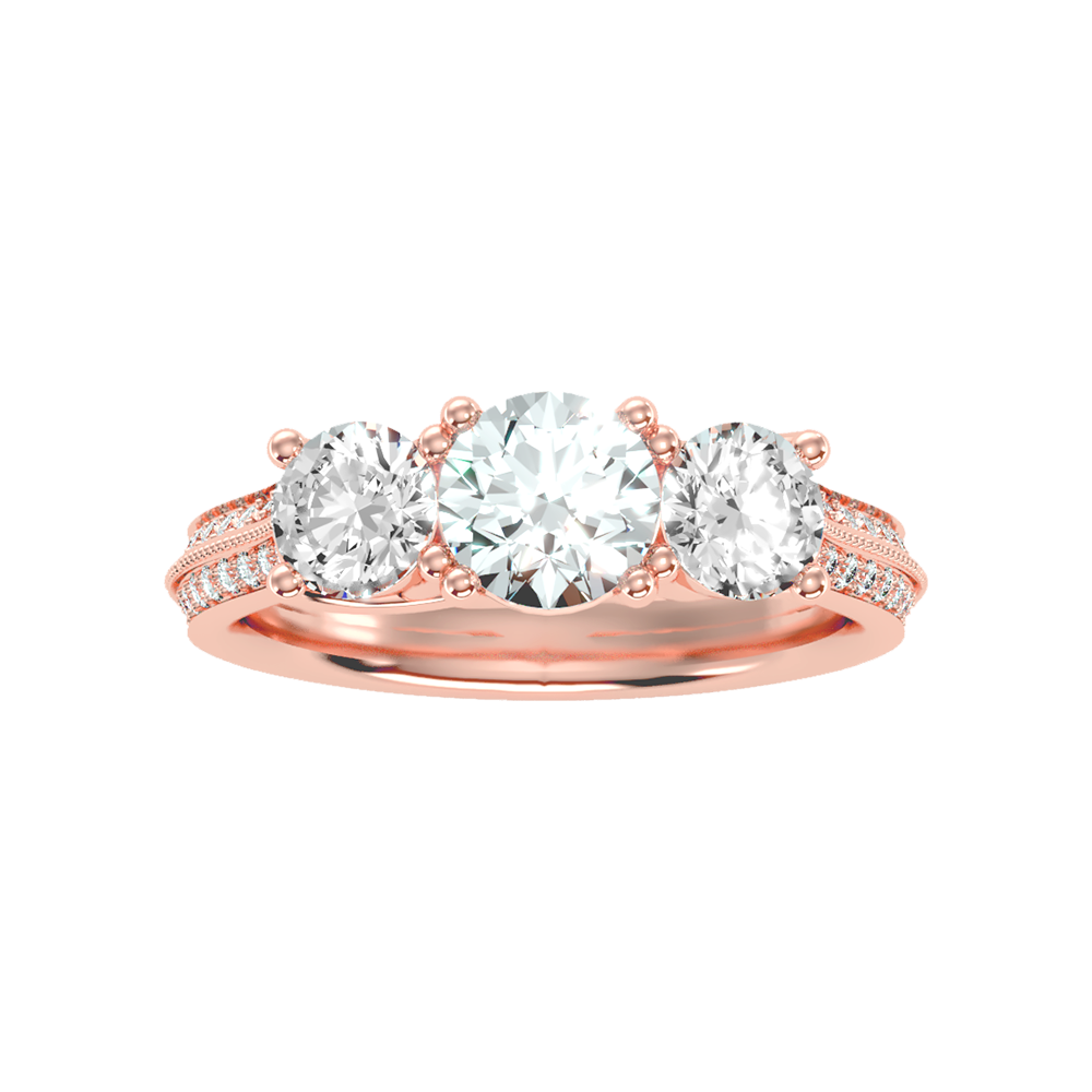 Elite Halo Solitaire Ring - Six