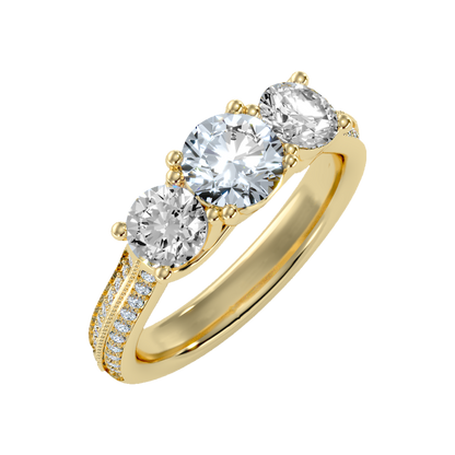 Elite Halo Solitaire Ring - Nine
