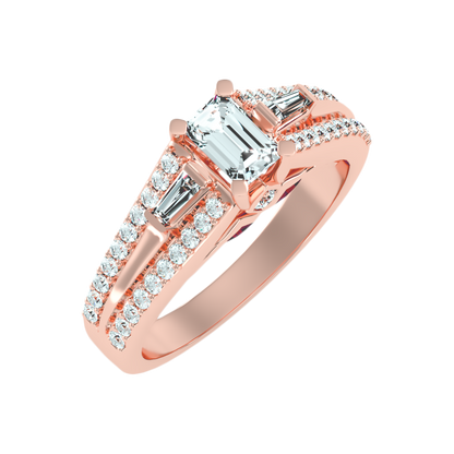 Ellie Emerald Diamond Ring - One