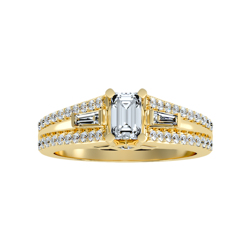 Ellie Emerald Diamond Ring - Ten