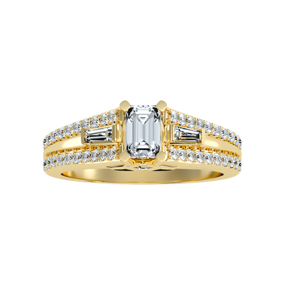 Ellie Emerald Diamond Ring - Ten